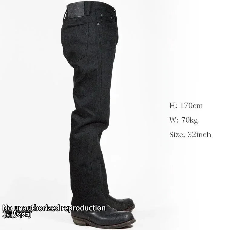 21oz黒鎧デニム ストレート