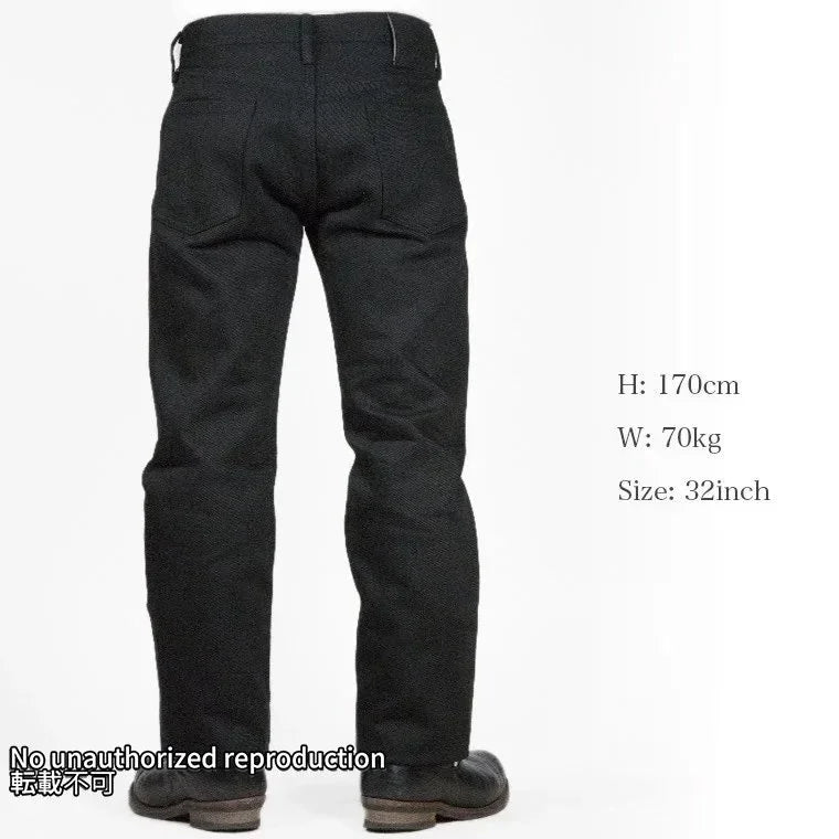 21oz黒鎧デニム ストレート