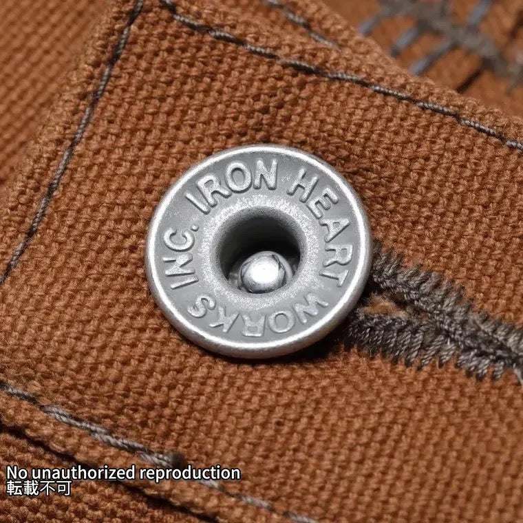 ヘビーダック ダブルニーロガージーンズ/ブラウン