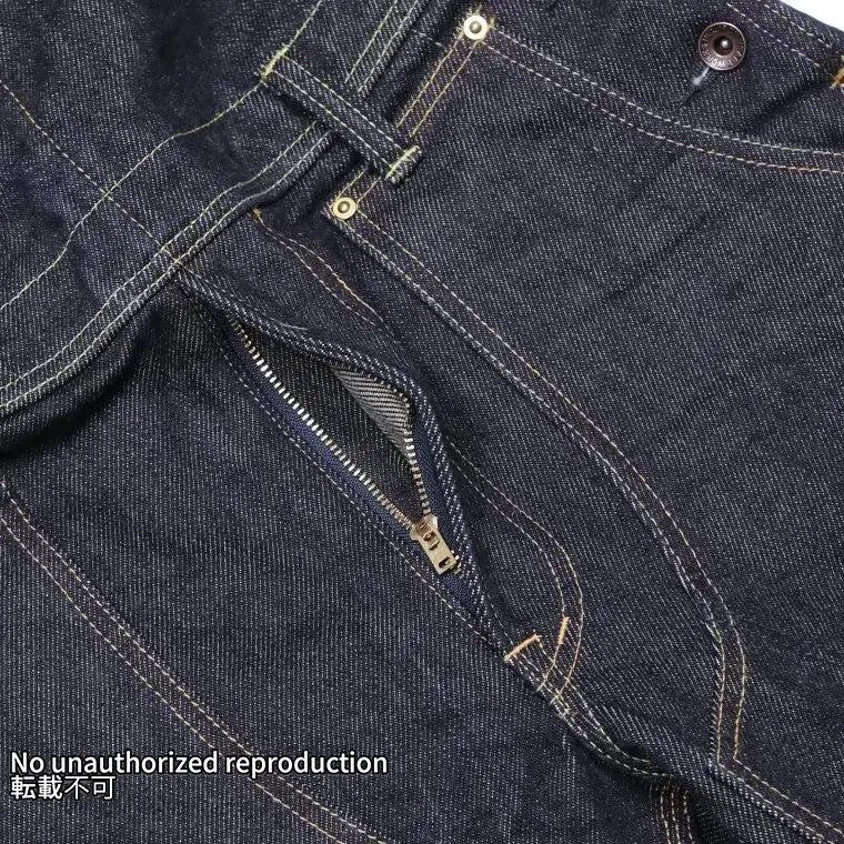 21ozセルビッチデニム ダブルニーオーバーオール/インディゴ