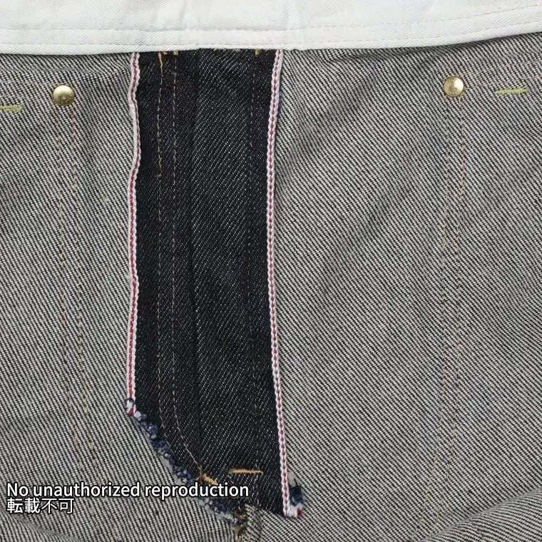 21ozセルビッチデニム ダブルニーオーバーオール/インディゴ