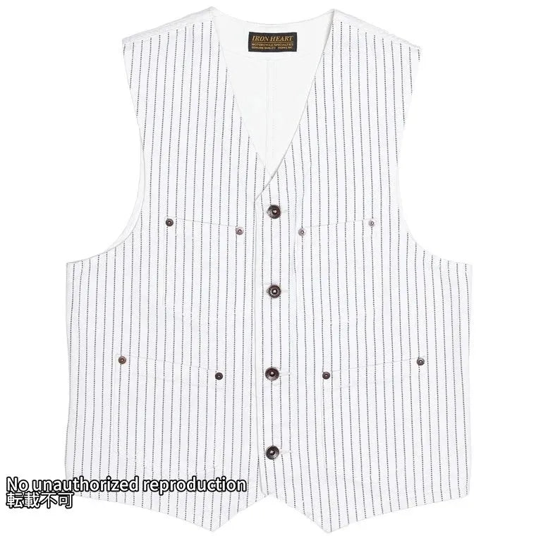IRONHEART 【 IHV-02 】12ozウォバッシュ ワークベスト美品 12ozウォバッシュ ワークベスト/ホワイト – IRON HEART