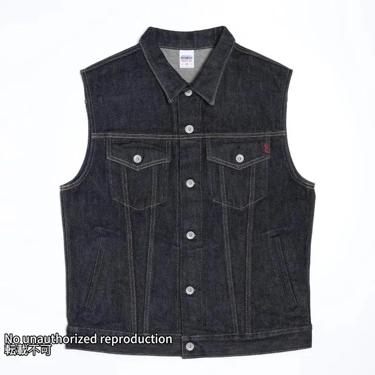 21ozセルビッチデニム トラッカーベスト/インディゴ – IRON HEART 21ozセルビッチデニム トラッカーベスト/インディゴ – IRON HEART