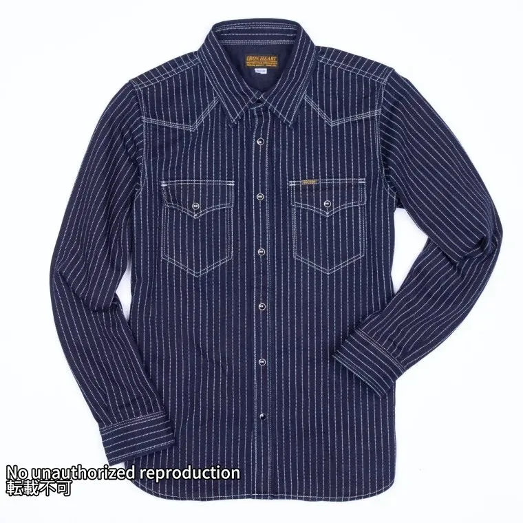 【肉厚】IRON HEART 12ozウォバッシュウエスタンシャツ インディゴ 12oz ウォバッシュ ウエスタンシャツ／インディゴ – IRON HEART