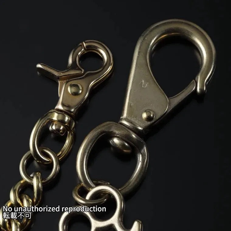 ナスカン×ナックルタイプ 真鍮ウォレットチェーン