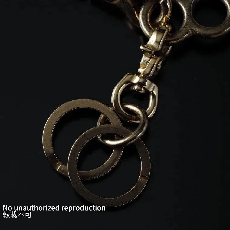 ナスカン×ナックルタイプ 真鍮ウォレットチェーン