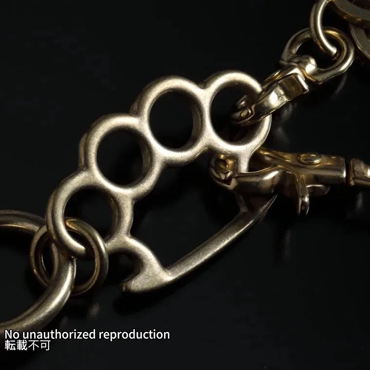 ナスカン×ナックルタイプ 真鍮ウォレットチェーン