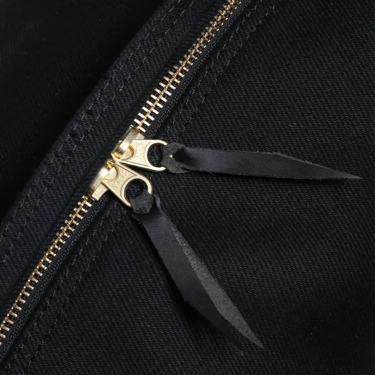 21oz黒鎧デニムダッフルバッグ