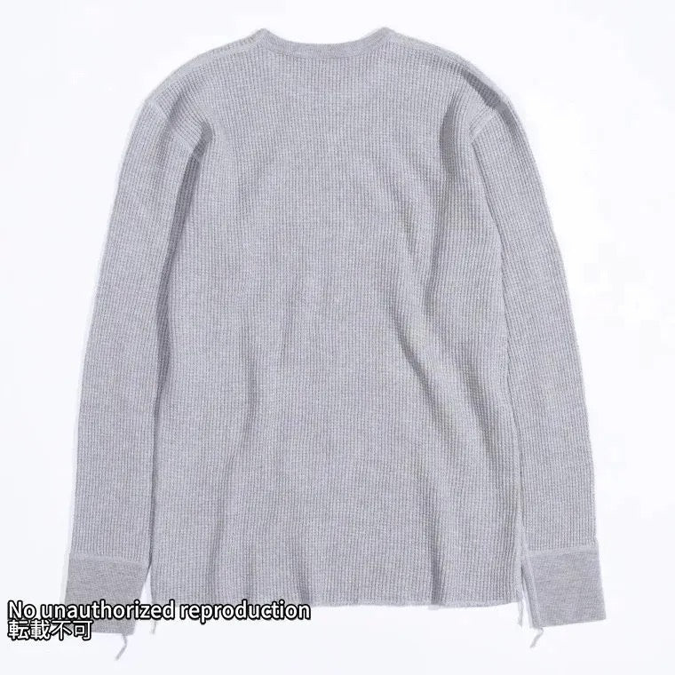 ヘビーサーマル クルーネックロングTシャツ/グレー