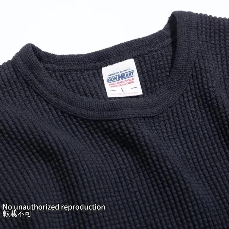 ヘビーサーマル クルーネックロングTシャツ/ブラック