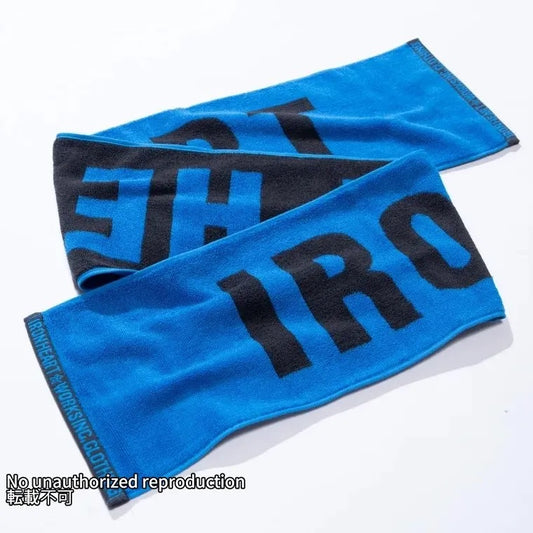 今治マフラータオル/ブルーxブラック