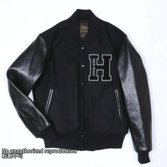 ホースハイド×メルトン アワードジャケット/ブラック