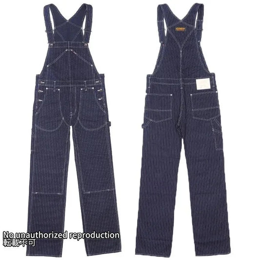 12ozインディゴウォバッシュ ダブルニーオーバーオール/インディゴ
