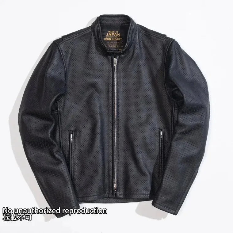 IRON HEART x KADOYA HEAD FACTORY パンチングレザージャケット