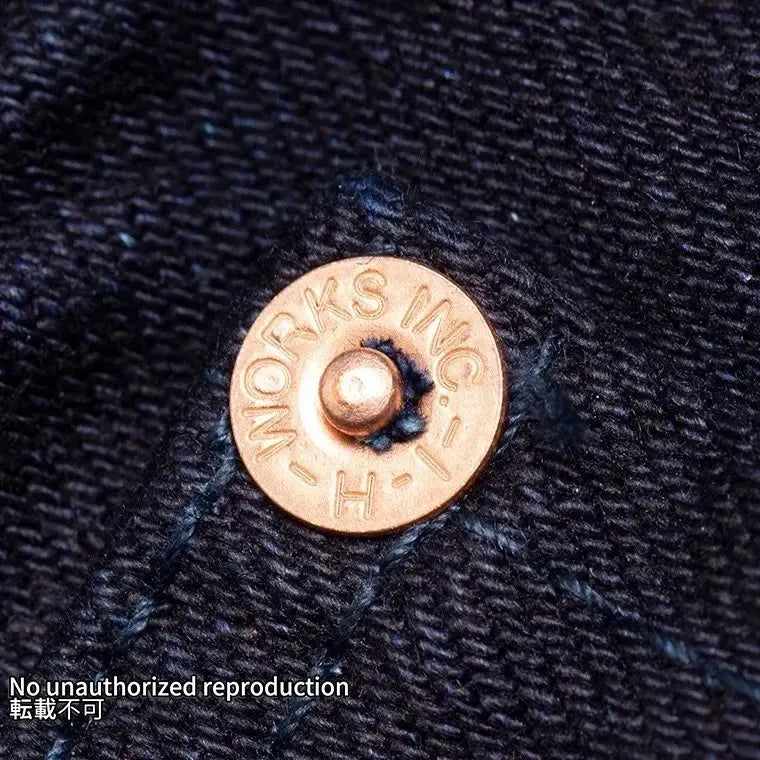 14ozインディゴxインディゴセルビッチデニムストレート