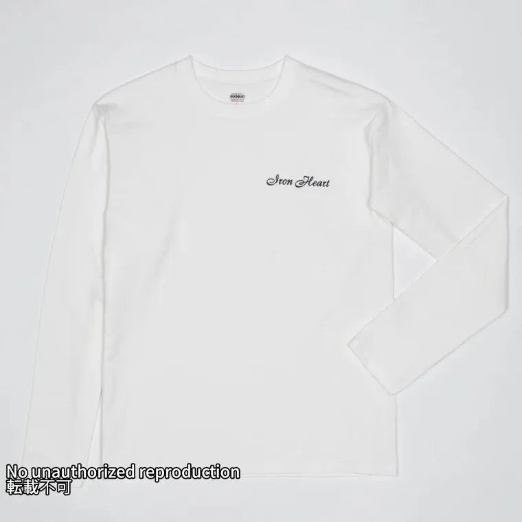 7.5ozループウィールクルーネック長袖Tシャツ/ホワイト