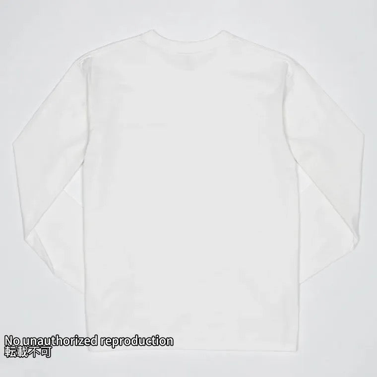 7.5ozループウィールクルーネック長袖Tシャツ/ホワイト