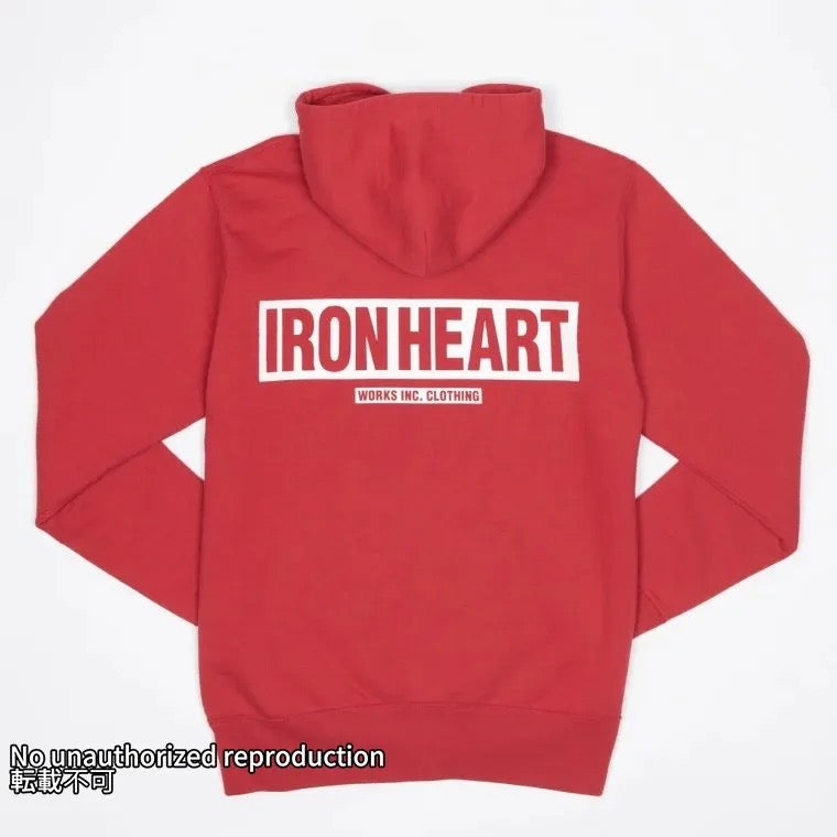 ヘビージップアップパーカー(IRONHEARTロゴ)/レッド