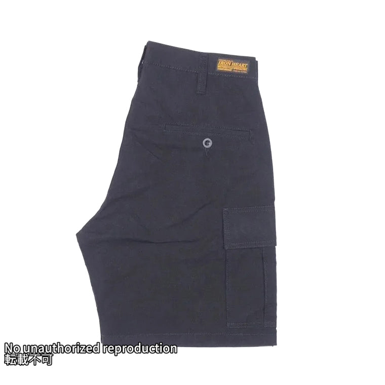 撥水加工リップストップカーゴショーツ/ブラック