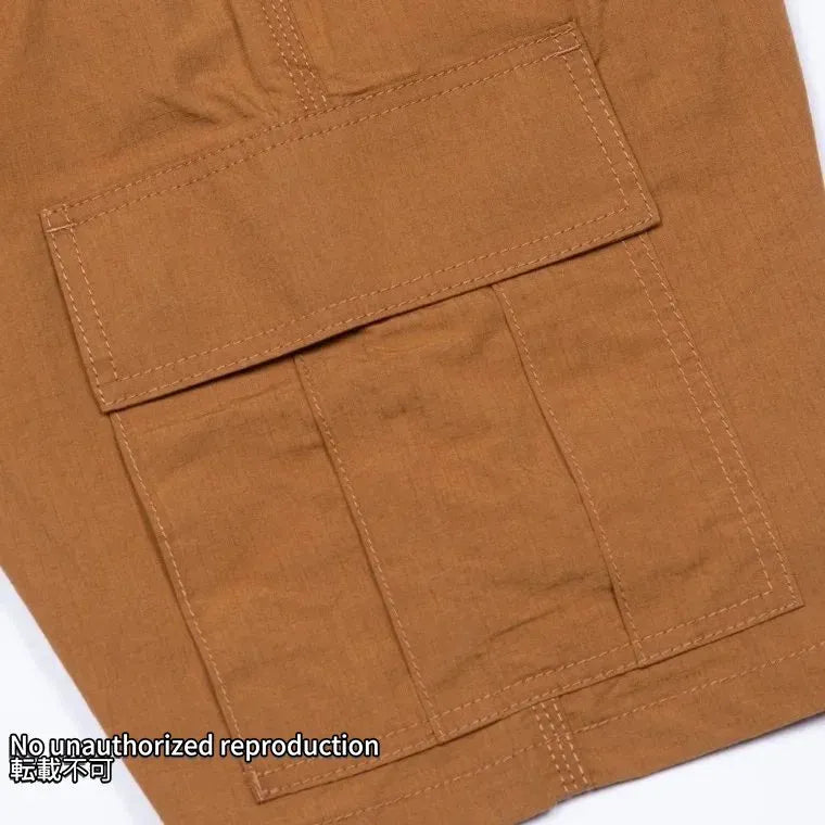 撥水加工リップストップカーゴショーツ/ブラウン