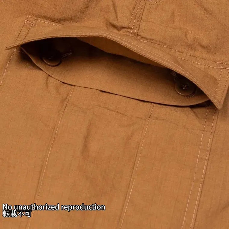 撥水加工リップストップカーゴショーツ/ブラウン
