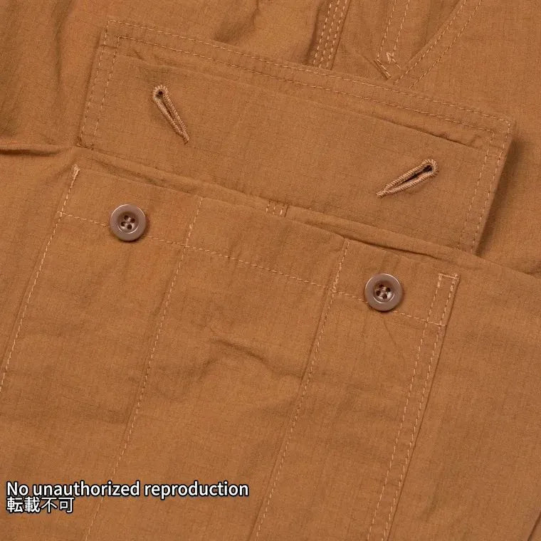撥水加工リップストップカーゴショーツ/ブラウン