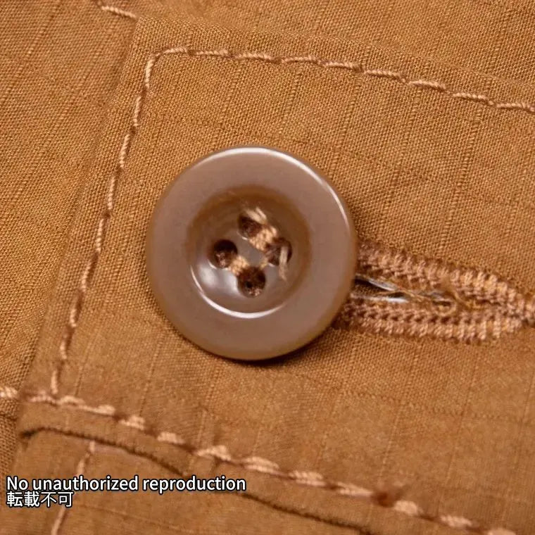 撥水加工リップストップカーゴショーツ/ブラウン