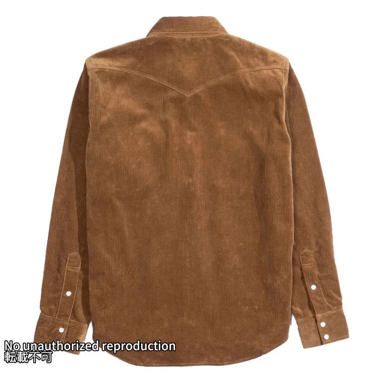 11ozコーデュロイウエスタンシャツ/キャメル