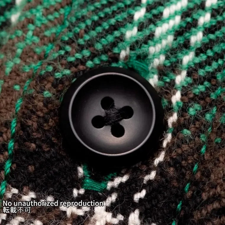 UHFワークシャツ-グリーンチェック-/グリーン