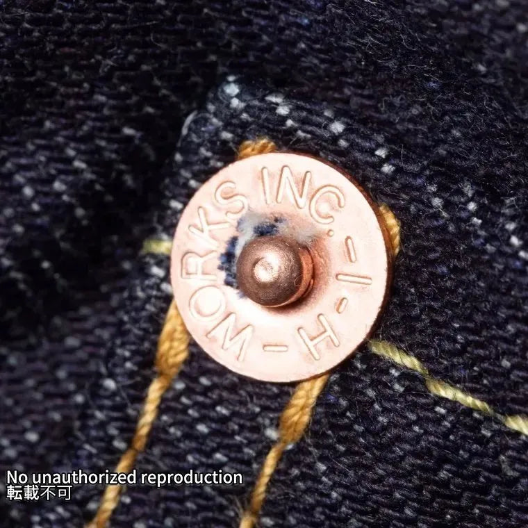 14oz セルビッチデニムハイライズリラックステーパード/インディゴ