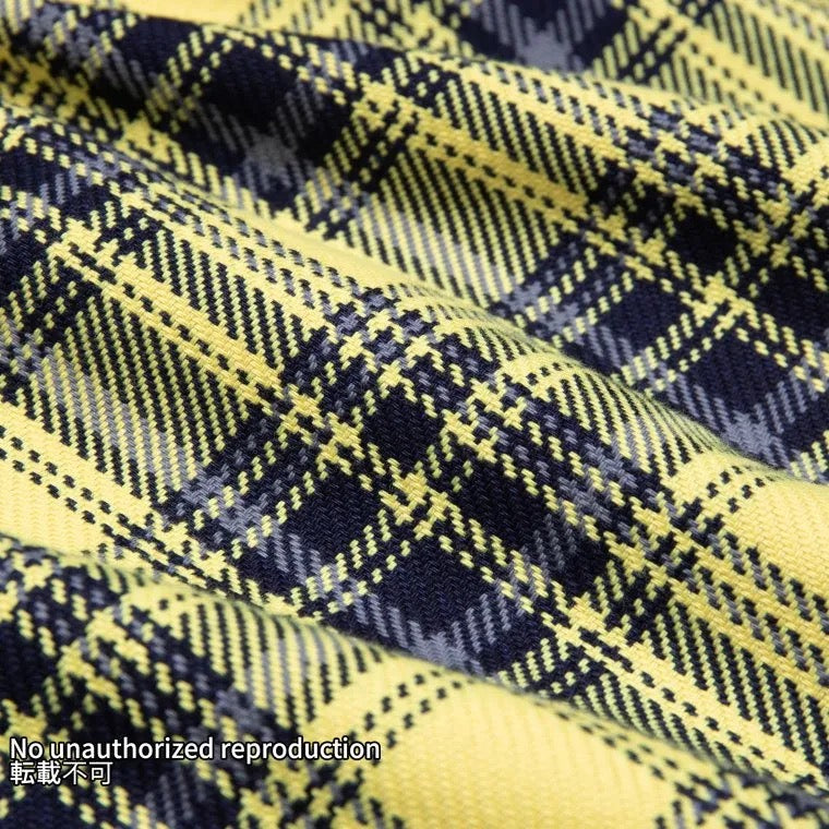 インディゴチェックウエスタンシャツ/イエロー