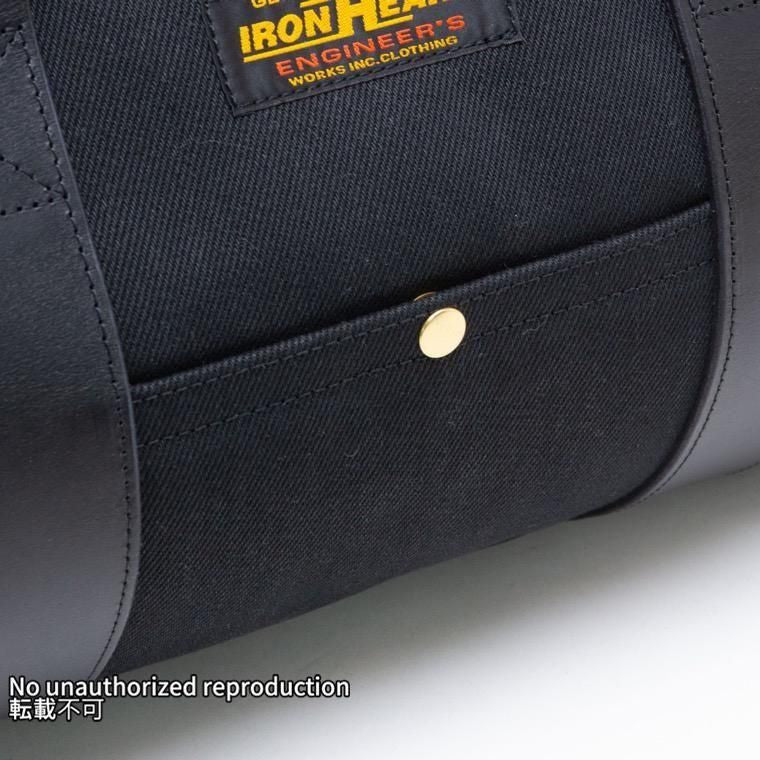 21oz黒鎧デニムビッグダッフルバッグ