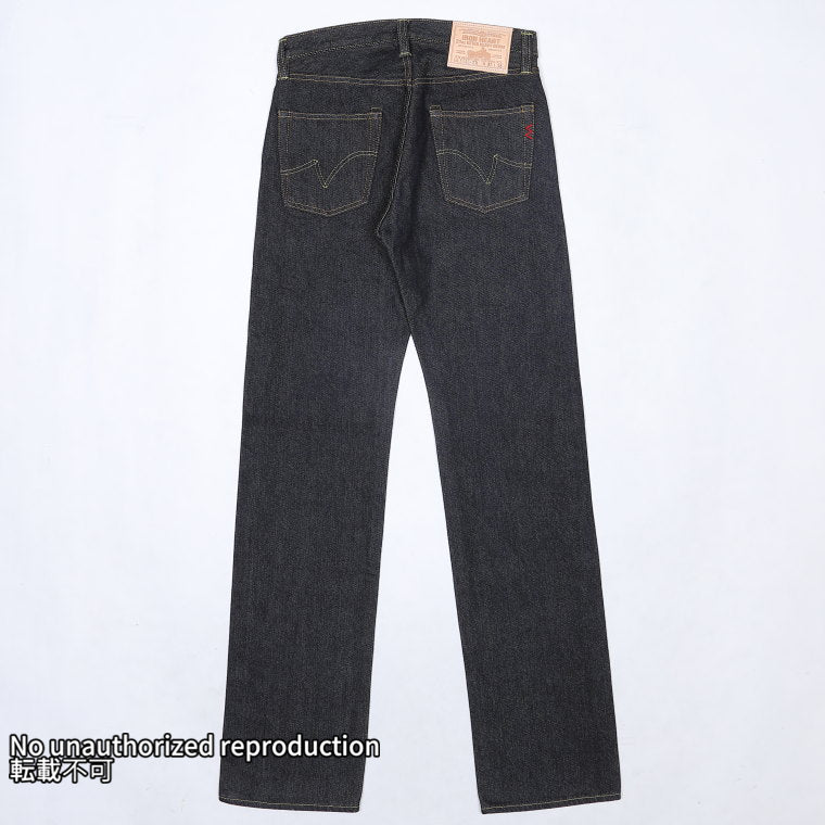 21ozセルビッチ左綾デニム ストレート