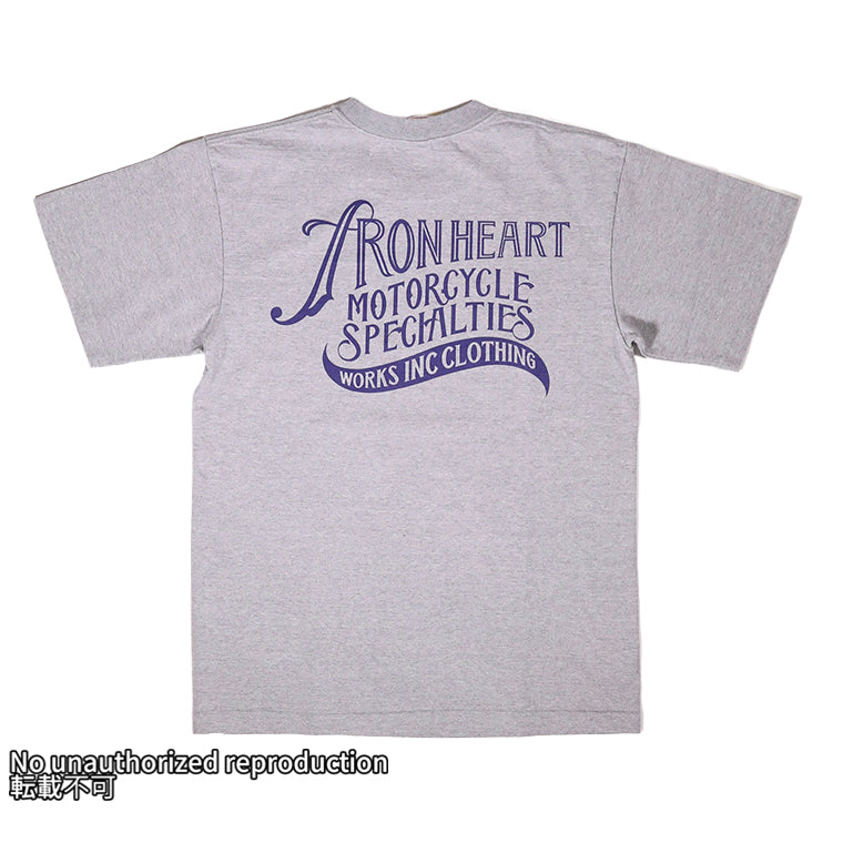 7.5ozヘビーボディプリントTシャツ(ロゴデザイン柄)/グレー