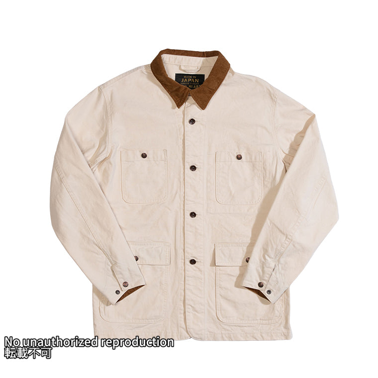 オーガニックコットンダックチョアジャケット/アイボリー