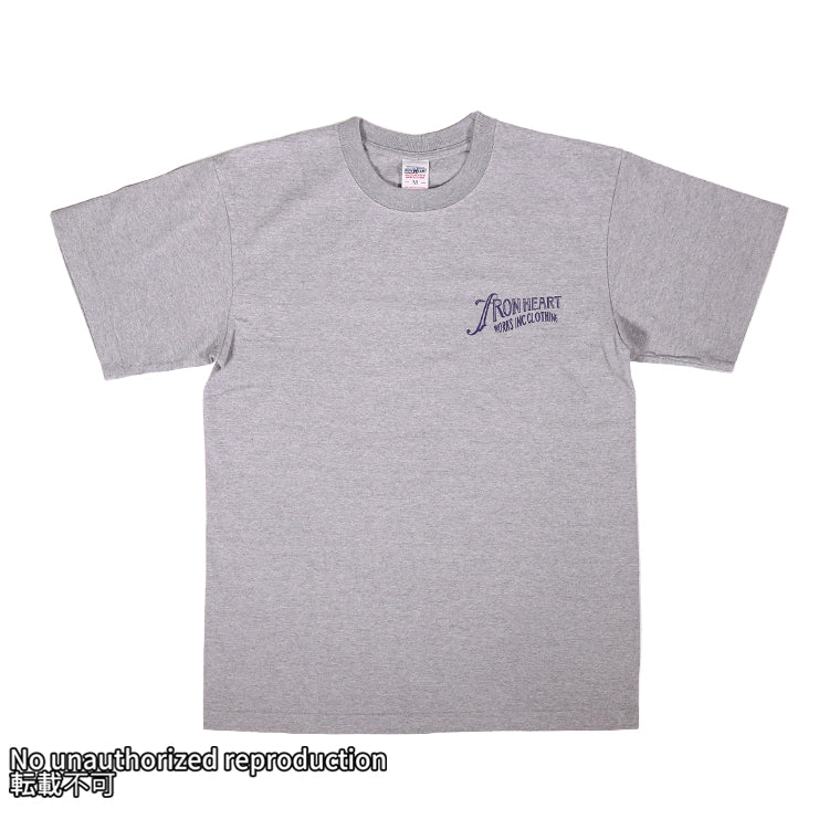 7.5ozヘビーボディプリントTシャツ(ロゴデザイン柄)/グレー