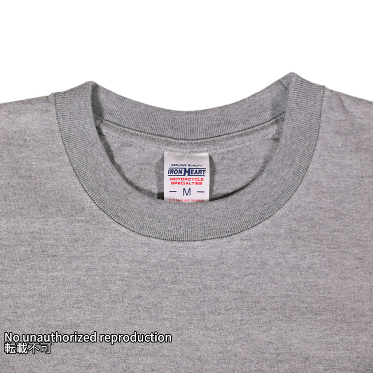 7.5ozヘビーボディプリントTシャツ(ロゴデザイン柄)/グレー