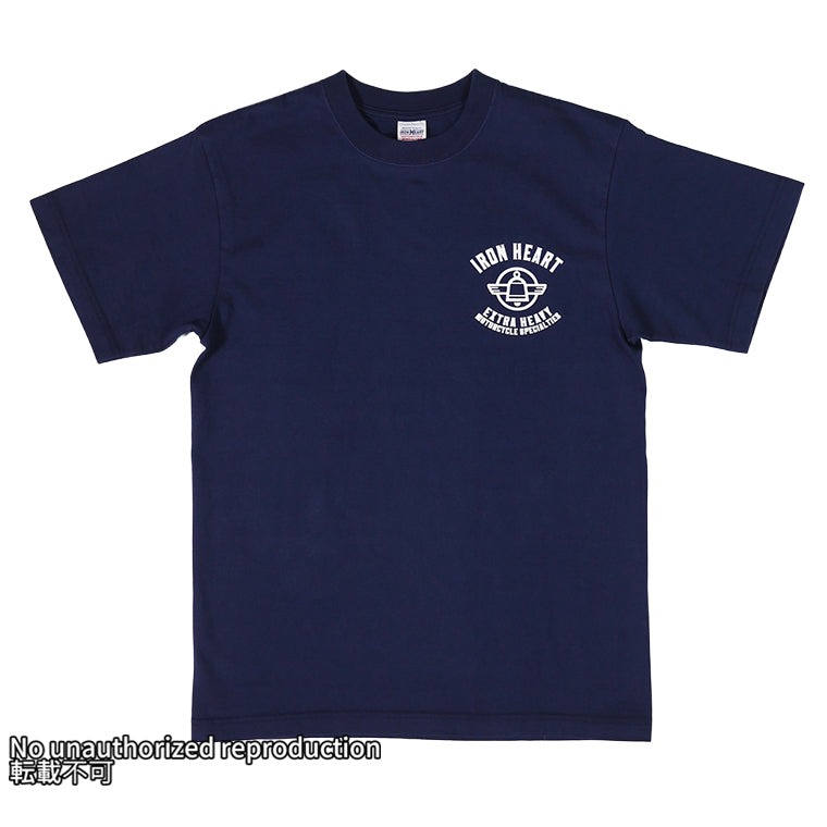 7.5ozヘビーボディプリントTシャツ( プラグ柄)/ネイビー