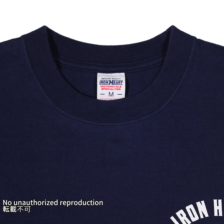 7.5ozヘビーボディプリントTシャツ( プラグ柄)/ネイビー