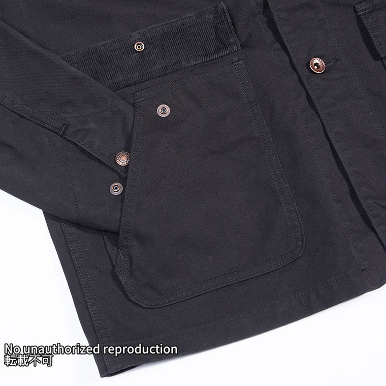 オーガニックコットンダックチョアジャケット/ブラック