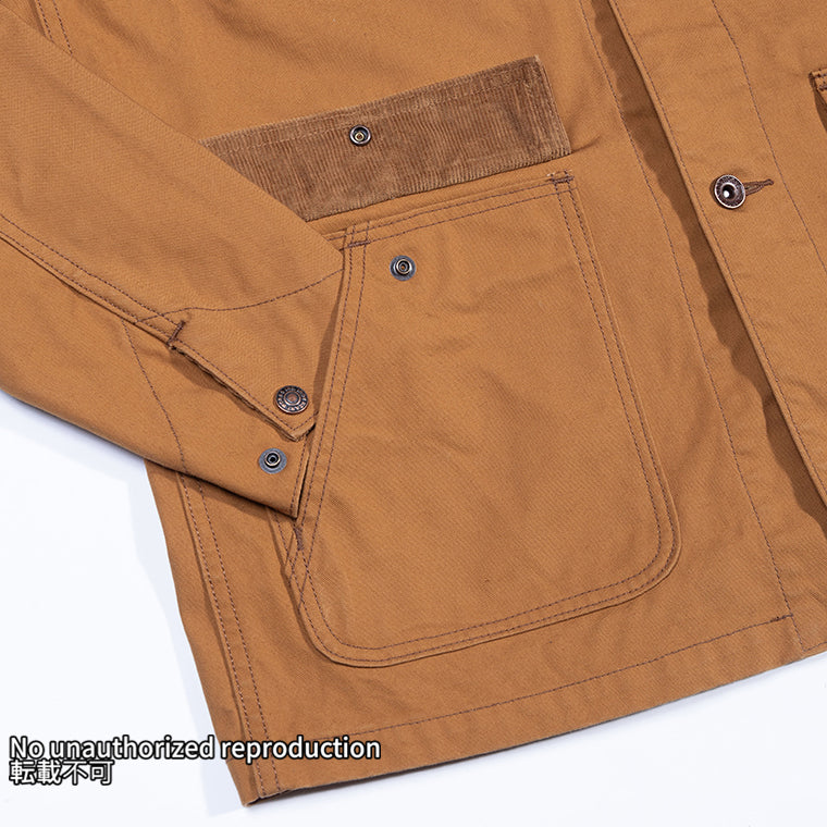 オーガニックコットンダックチョアジャケット/ブラウン