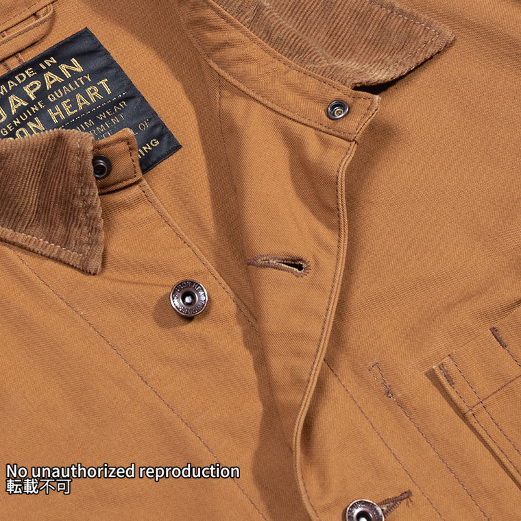 オーガニックコットンダックチョアジャケット/ブラウン