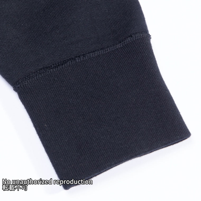 ヘビースウェットジップアップパーカー/ブラック