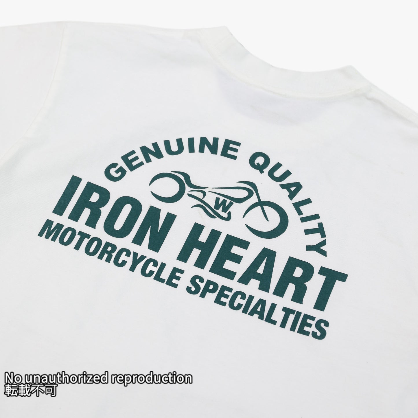 7.5ozヘビーボディプリントTシャツ(バイクロゴ柄)/ホワイト