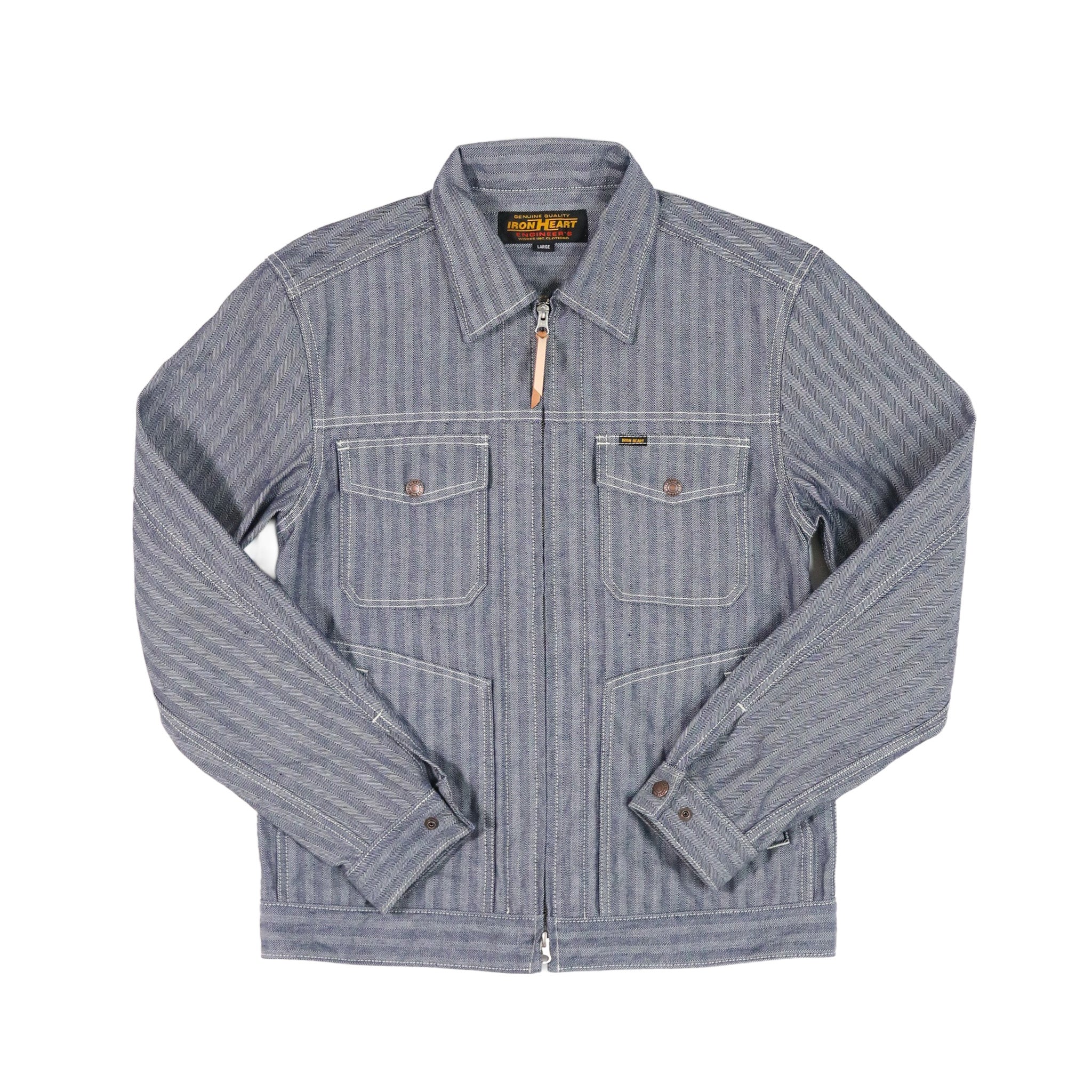 IRON HEART 　ヘリンボーンワークジャケット IRON HEART - Herringbone Work Jacket - IHJ-164 – HINOYA Online Store