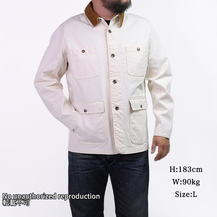 オーガニックコットンダックチョアジャケット/アイボリー