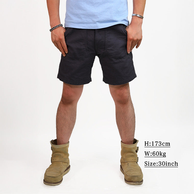 ダブルフロントダックショーツ/ブラック