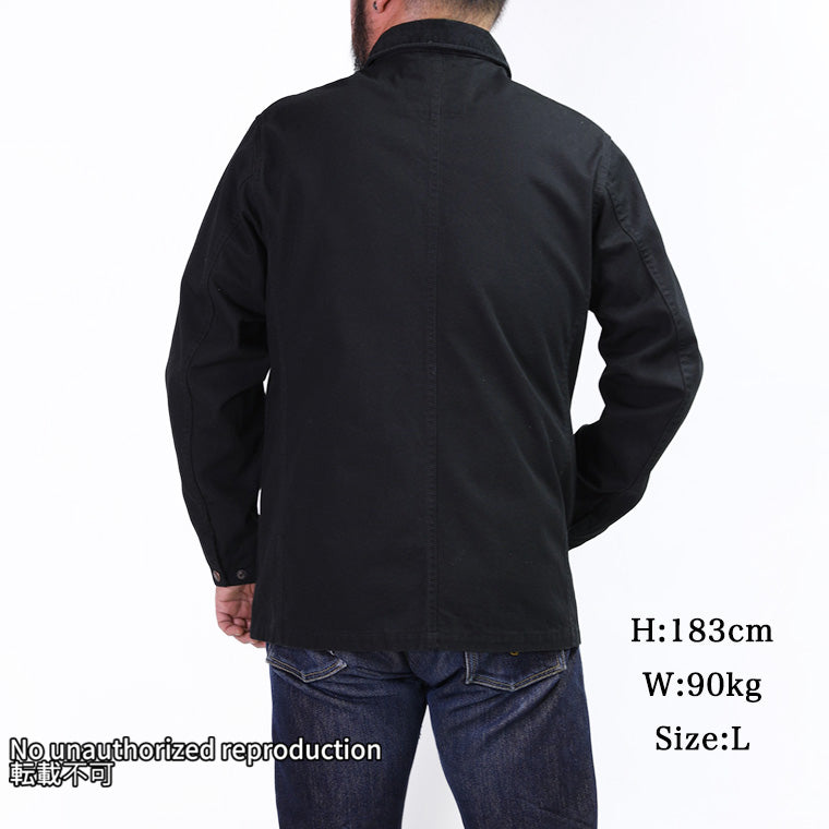 オーガニックコットンダックチョアジャケット/ブラック