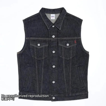 21ozセルビッチデニム トラッカーベスト/インディゴ – IRON HEART 21ozセルビッチデニム トラッカーベスト/インディゴ – IRON HEART