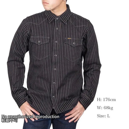 IHSH-62】12oz ウォバッシュ ウエスタンシャツ/ブラック – IRON HEART IHSH-62】12oz ウォバッシュ ウエスタンシャツ/ブラック – IRON HEART
